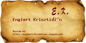 Englert Krisztián névjegykártya